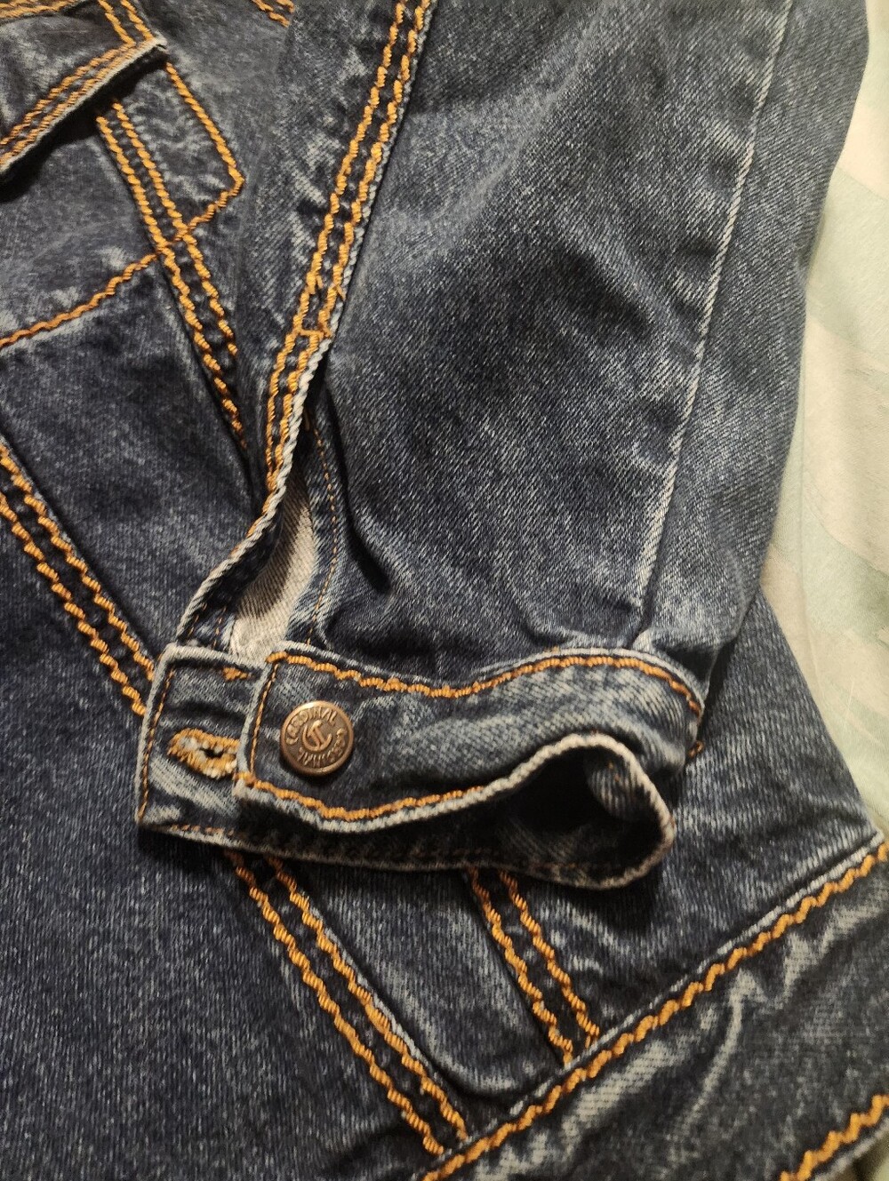 Vintage 90's Cardinal Classic Denim Jean Jacket Men's Size Medium Rare. - Picture 3 of 10